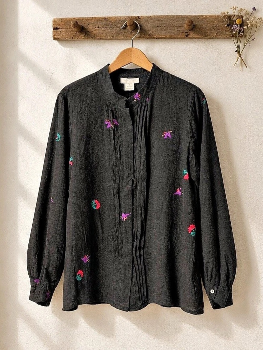 ALFRED SUNG Floral Silk Blouse